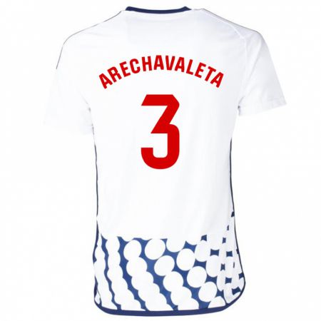 Kandiny Niño Camiseta Jorge Arechavaleta #3 Blanco 2ª Equipación 2023/24 La Camisa Chile