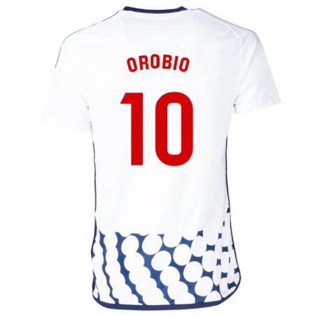 Kandiny Niño Camiseta Ekhiotz Orobio #10 Blanco 2ª Equipación 2023/24 La Camisa Chile