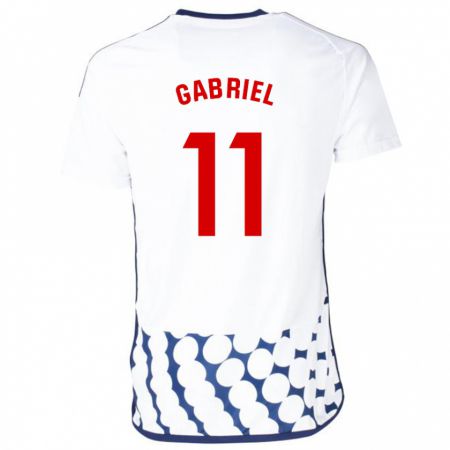 Kandiny Niño Camiseta Sergio Gabriel #11 Blanco 2ª Equipación 2023/24 La Camisa Chile