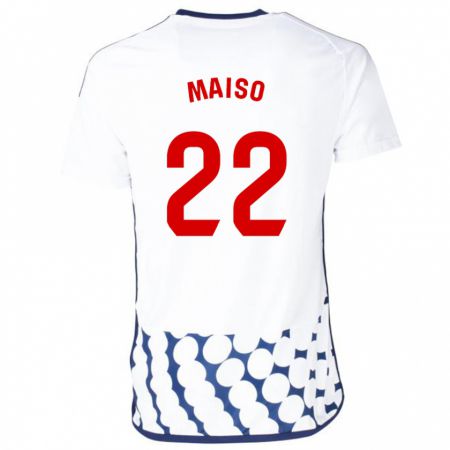 Kandiny Niño Camiseta Álvaro Maiso #22 Blanco 2ª Equipación 2023/24 La Camisa Chile