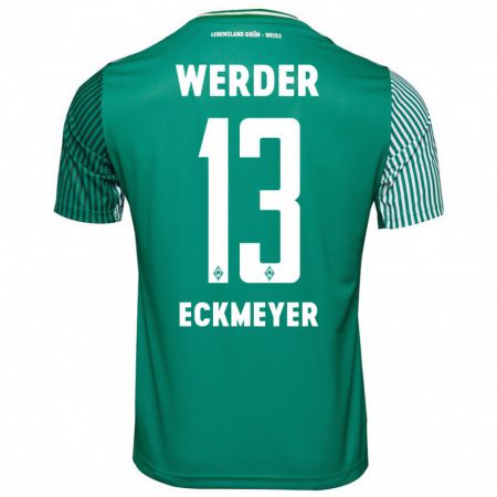 Kandiny Hombre Camiseta Tjark Eckmeyer #13 Verde 1ª Equipación 2023/24 La Camisa Chile