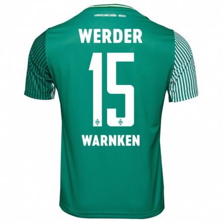 Kandiny Hombre Camiseta Jannes Warnken #15 Verde 1ª Equipación 2023/24 La Camisa Chile