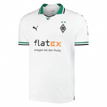 Kandiny Hombre Camiseta Engjell Krasniqi #0 Blanco Verde 1ª Equipación 2023/24 La Camisa Chile