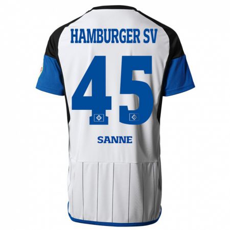 Kandiny Hombre Camiseta Tom Sanne #45 Blanco 1ª Equipación 2023/24 La Camisa Chile