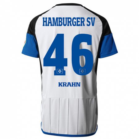 Kandiny Hombre Camiseta Elijah Krahn #46 Blanco 1ª Equipación 2023/24 La Camisa Chile