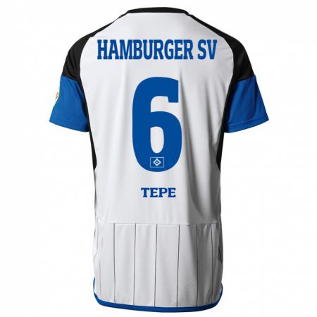 Kandiny Hombre Camiseta Niklas Tepe #6 Blanco 1ª Equipación 2023/24 La Camisa Chile