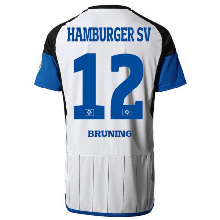 Kandiny Hombre Camiseta Malte Brüning #12 Blanco 1ª Equipación 2023/24 La Camisa Chile