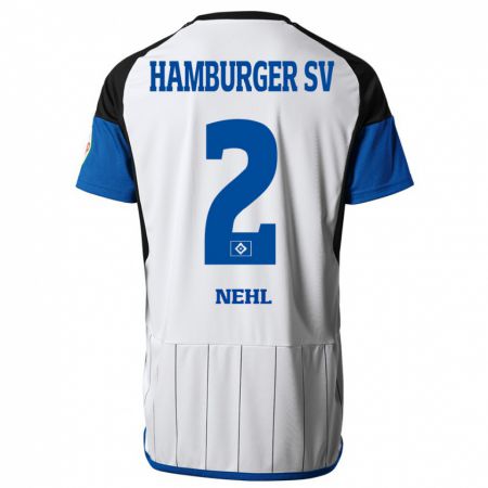 Kandiny Hombre Camiseta Julius Nehl #2 Blanco 1ª Equipación 2023/24 La Camisa Chile