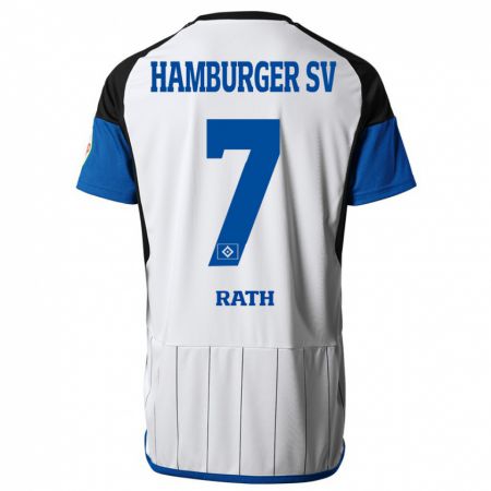 Kandiny Hombre Camiseta Davis Rath #7 Blanco 1ª Equipación 2023/24 La Camisa Chile