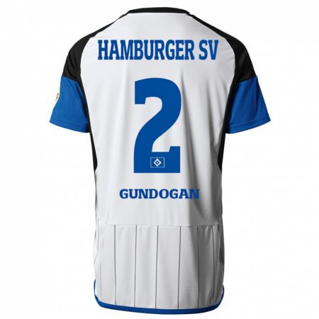 Kandiny Hombre Camiseta Haci Gündogan #2 Blanco 1ª Equipación 2023/24 La Camisa Chile