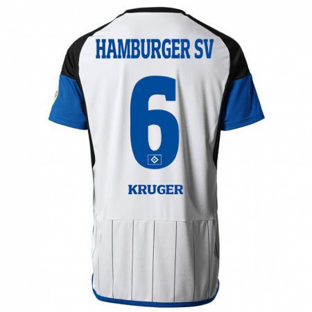 Kandiny Hombre Camiseta Artur Krüger #6 Blanco 1ª Equipación 2023/24 La Camisa Chile