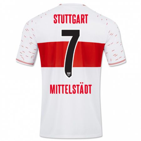 Kandiny Hombre Camiseta Maximilian Mittelstädt #7 Blanco 1ª Equipación 2023/24 La Camisa Chile