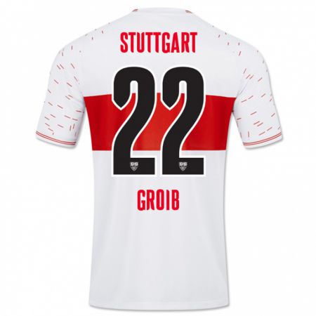 Kandiny Hombre Camiseta Alexander Groiß #22 Blanco 1ª Equipación 2023/24 La Camisa Chile