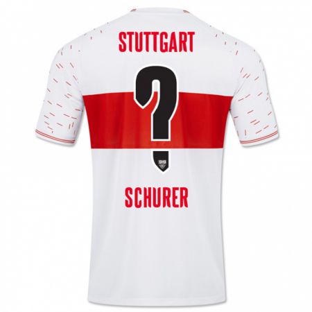 Kandiny Hombre Camiseta Leon Schürer #0 Blanco 1ª Equipación 2023/24 La Camisa Chile