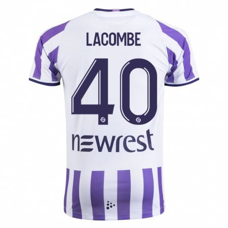 Kandiny Hombre Camiseta Justin Lacombe #40 Blanco 1ª Equipación 2023/24 La Camisa Chile