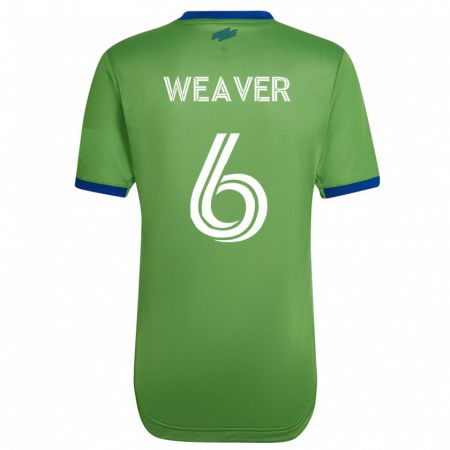 Kandiny Hombre Camiseta Morgan Weaver #6 Verde 1ª Equipación 2023/24 La Camisa Chile