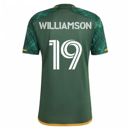 Kandiny Hombre Camiseta Eryk Williamson #19 Verde 1ª Equipación 2023/24 La Camisa Chile