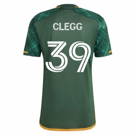 Kandiny Hombre Camiseta Tyler Clegg #39 Verde 1ª Equipación 2023/24 La Camisa Chile