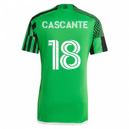 Kandiny Hombre Camiseta Julio Cascante #18 Verde Negro 1ª Equipación 2023/24 La Camisa Chile