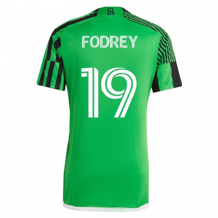 Kandiny Hombre Camiseta Cj Fodrey #19 Verde Negro 1ª Equipación 2023/24 La Camisa Chile