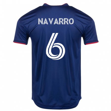 Kandiny Hombre Camiseta Miguel Navarro #6 Armada 1ª Equipación 2023/24 La Camisa Chile