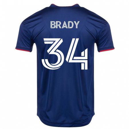 Kandiny Hombre Camiseta Chris Brady #34 Armada 1ª Equipación 2023/24 La Camisa Chile