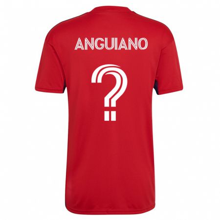 Kandiny Hombre Camiseta Adrian Anguiano #0 Rojo 1ª Equipación 2023/24 La Camisa Chile