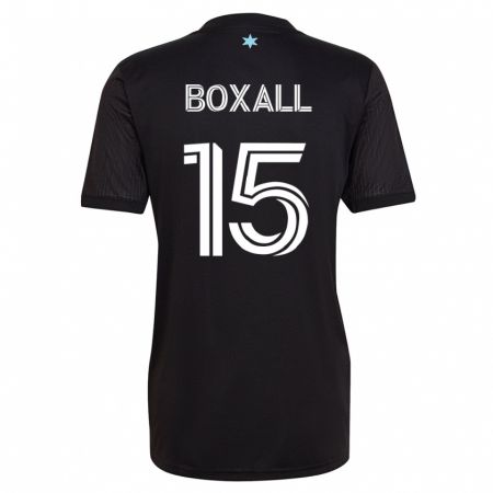 Kandiny Hombre Camiseta Michael Boxall #15 Negro 1ª Equipación 2023/24 La Camisa Chile
