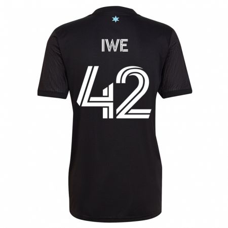 Kandiny Hombre Camiseta Emmanuel Iwe #42 Negro 1ª Equipación 2023/24 La Camisa Chile