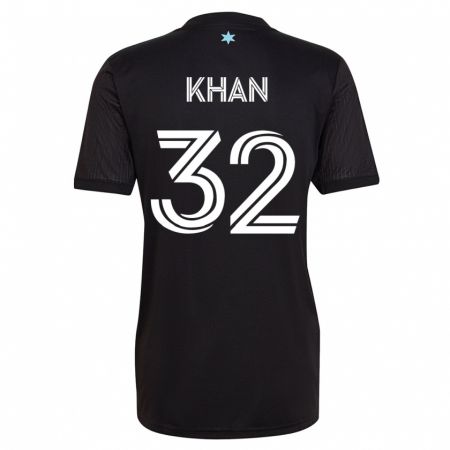 Kandiny Hombre Camiseta Molik Khan #32 Negro 1ª Equipación 2023/24 La Camisa Chile