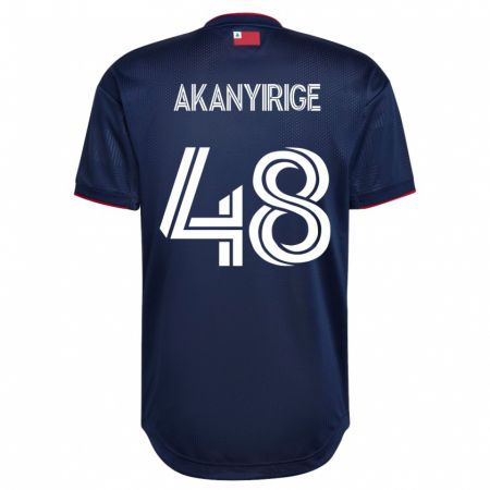 Kandiny Hombre Camiseta Jacob Akanyirige #48 Armada 1ª Equipación 2023/24 La Camisa Chile