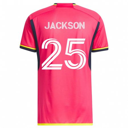 Kandiny Hombre Camiseta Aziel Jackson #25 Rosa 1ª Equipación 2023/24 La Camisa Chile
