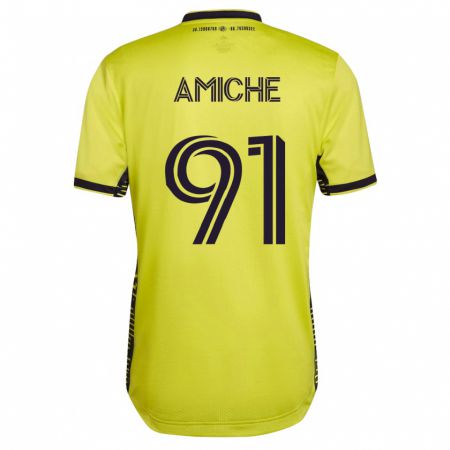 Kandiny Hombre Camiseta Kemy Amiche #91 Amarillo 1ª Equipación 2023/24 La Camisa Chile