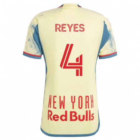 Kandiny Hombre Camiseta Andrés Reyes #4 Amarillo 1ª Equipación 2023/24 La Camisa Chile