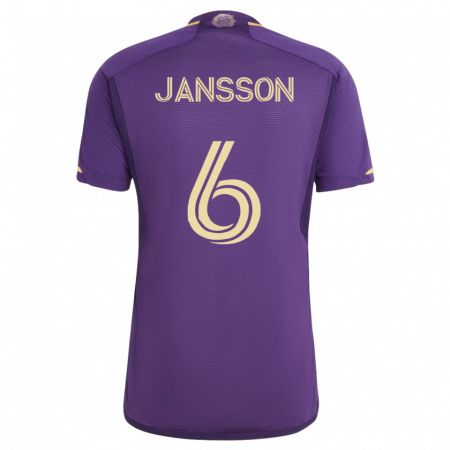 Kandiny Hombre Camiseta Robin Jansson #6 Violeta 1ª Equipación 2023/24 La Camisa Chile