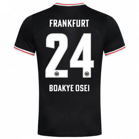 Kandiny Hombre Camiseta Derek Boakye-Osei #24 Negro 2ª Equipación 2023/24 La Camisa Chile