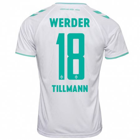 Kandiny Hombre Camiseta Felix Tillmann #18 Blanco 2ª Equipación 2023/24 La Camisa Chile