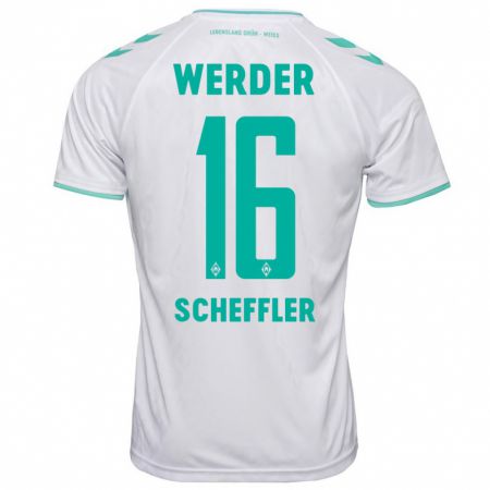 Kandiny Hombre Camiseta Ian Scheffler #16 Blanco 2ª Equipación 2023/24 La Camisa Chile