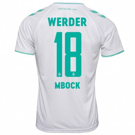 Kandiny Hombre Camiseta Princewill Mbock #18 Blanco 2ª Equipación 2023/24 La Camisa Chile