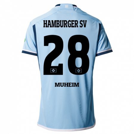 Kandiny Hombre Camiseta Miro Muheim #28 Azul 2ª Equipación 2023/24 La Camisa Chile