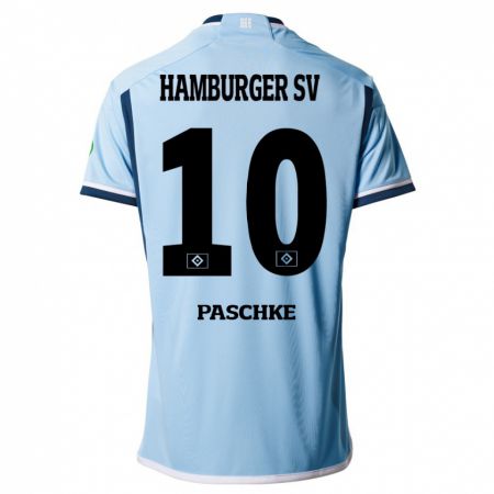 Kandiny Hombre Camiseta Felix Paschke #10 Azul 2ª Equipación 2023/24 La Camisa Chile