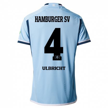 Kandiny Hombre Camiseta Michael Ulbricht #4 Azul 2ª Equipación 2023/24 La Camisa Chile