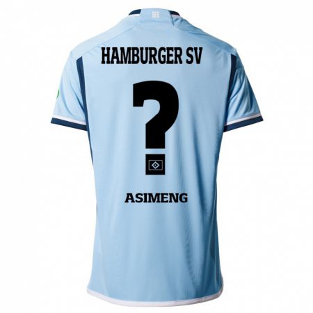 Kandiny Hombre Camiseta Christopher Asimeng #0 Azul 2ª Equipación 2023/24 La Camisa Chile