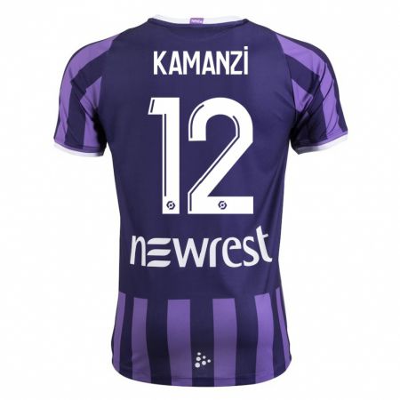 Kandiny Hombre Camiseta Warren Kamanzi #12 Morado 2ª Equipación 2023/24 La Camisa Chile