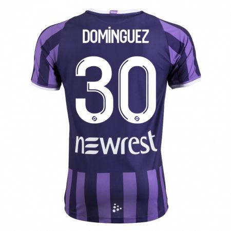 Kandiny Hombre Camiseta Álex Domínguez #30 Morado 2ª Equipación 2023/24 La Camisa Chile