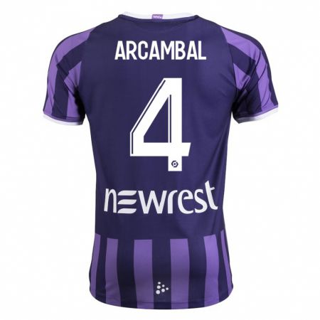 Kandiny Hombre Camiseta Anais Arcambal #4 Morado 2ª Equipación 2023/24 La Camisa Chile
