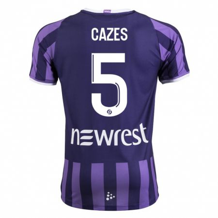 Kandiny Hombre Camiseta Manon Cazes #5 Morado 2ª Equipación 2023/24 La Camisa Chile