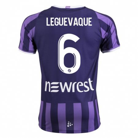 Kandiny Hombre Camiseta Laurie Leguevaque #6 Morado 2ª Equipación 2023/24 La Camisa Chile