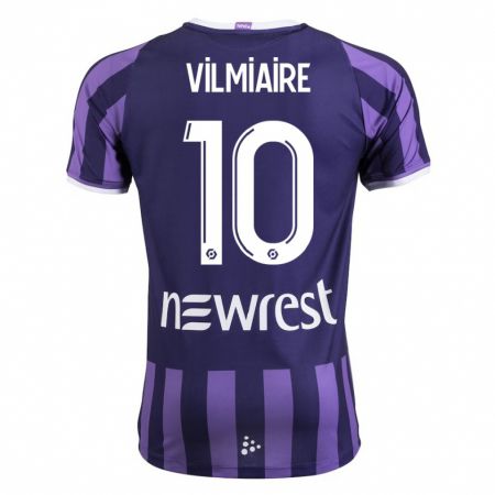 Kandiny Hombre Camiseta Kelly Vilmiaire #10 Morado 2ª Equipación 2023/24 La Camisa Chile