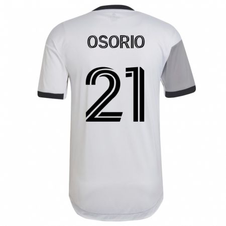 Kandiny Hombre Camiseta Jonathan Osorio #21 Blanco 2ª Equipación 2023/24 La Camisa Chile